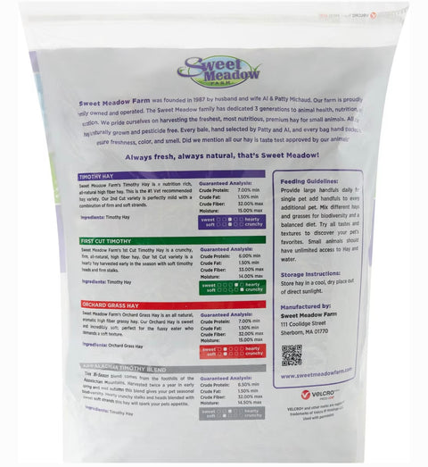 Sweet Meadow Farm Timothy Hay Small Pet Food, 3-lb bag