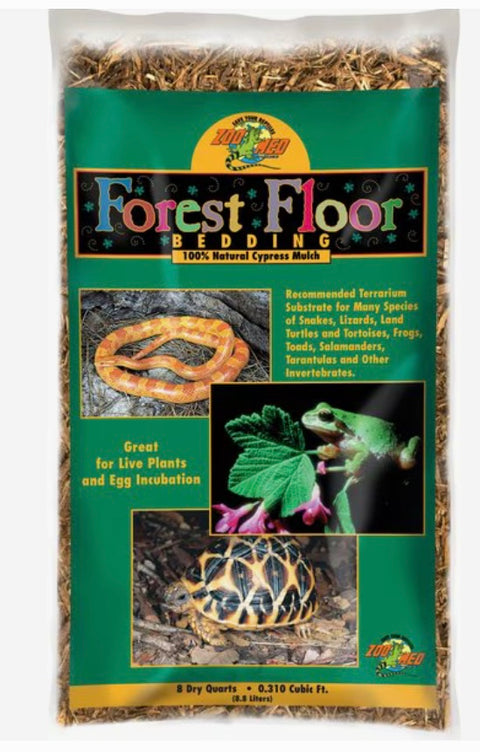 Zoo Med Forest Floor Natural Cypress Mulch Reptile Bedding, 8-qt bag