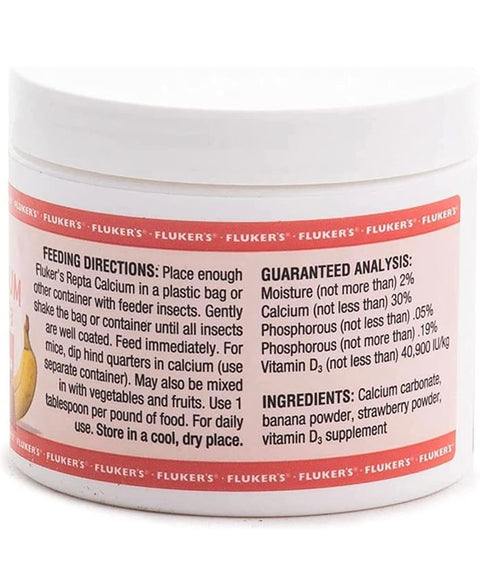 fluker's Repta Strawberry-Banana Flavored Calcium with Vitamin D3 (4oz)