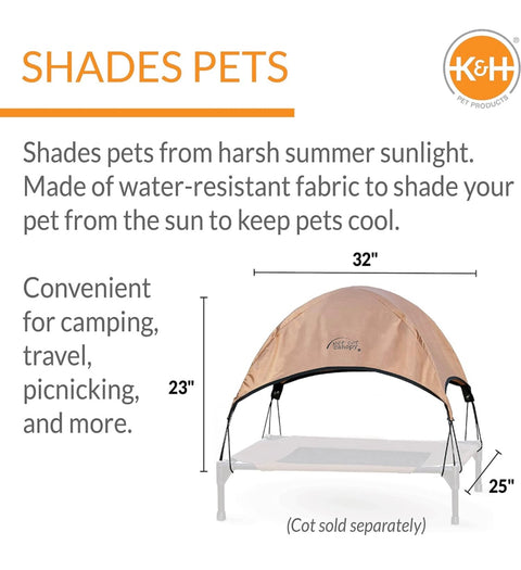 K&H Pet Products Pet Cot Canopy - Tan, Medium 25 X 32 Inches