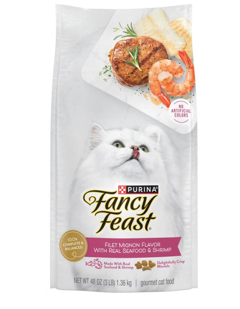 Purina Fancy Feast Filet Mignon with Real Seafood & Shrimp Flavor Dry Cat Food - 3lbs
