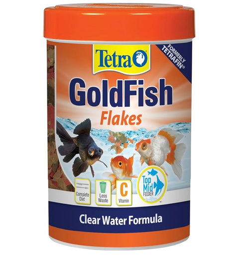 Tetra Goldfish Flakes, Nutritionally Balanced Diet for Aquarium Fish, Vitamin C Enriched Flakes, 3.53 oz