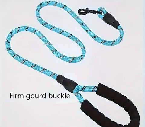 Reflective Dog Leash With Comfortable Padded Handle - Double Heavy Duty Traction Rope For Strong Dogs - Enhance Safety And Control On Walks