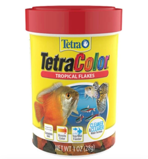 Tetra TetraColor Tropical Flakes, 1-Ounce,