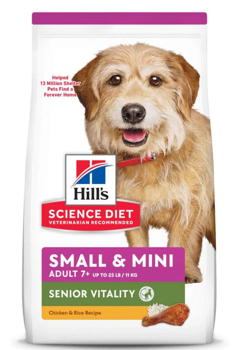 Hill's Science Diet Adult 7+ Senior Vitality Small & Mini Chicken & Rice Recipe Dry Dog Food
By Hill's Science Diet 12.5 pounds