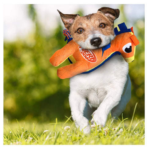 Nerf Dog Xtreme Tough Mighty Giraffe Rope Tug Crinkle Dog Toy