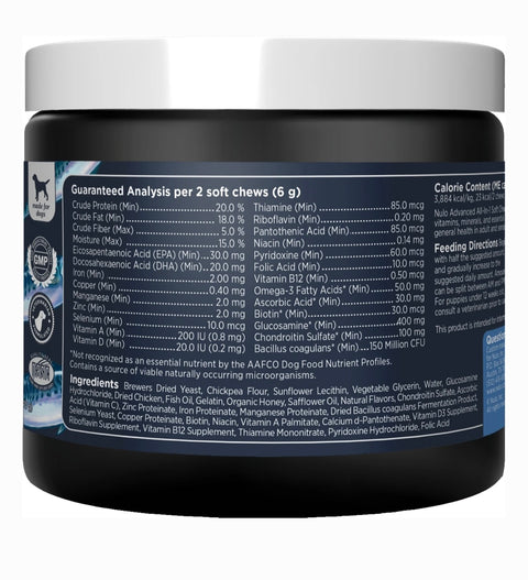 Nulo Advanced Multifunctional All-in-1 Supplement for Dogs, 90 count
