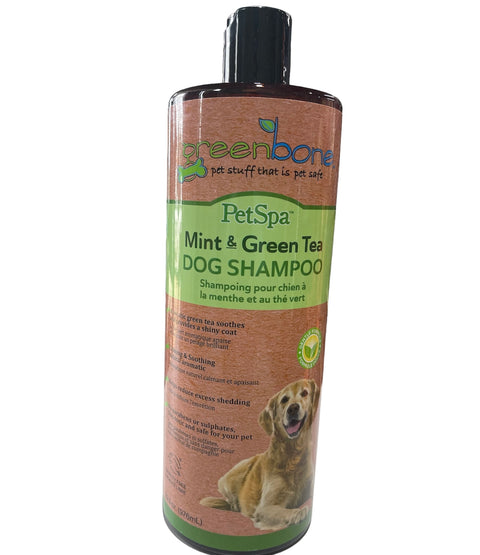 greenbone pet spa mint and green tea dog shampoo 33fl oz