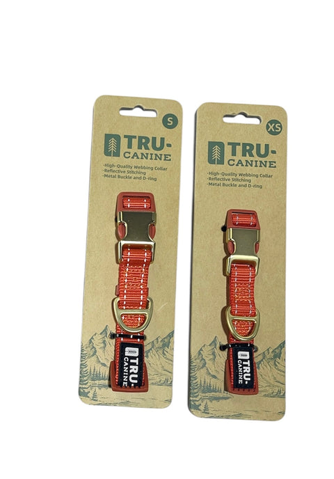 tru canine collar orange color