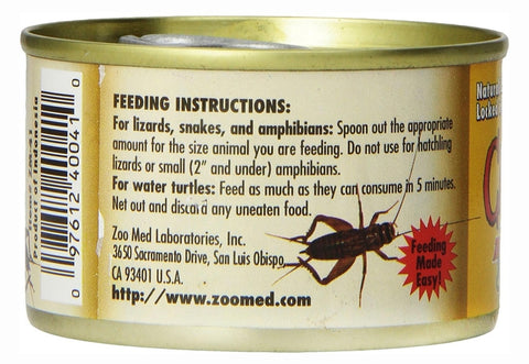 Zoo Med Can O' Crickets Reptile & Bird Food, 1.2-oz can