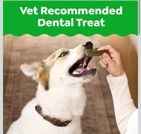 Greenies Veterinarian-Recommended Adult Natural Dental Dog Treats Large Size, Dog Dental Chews, Original Flavor, 6 oz. Pack, 4 Count