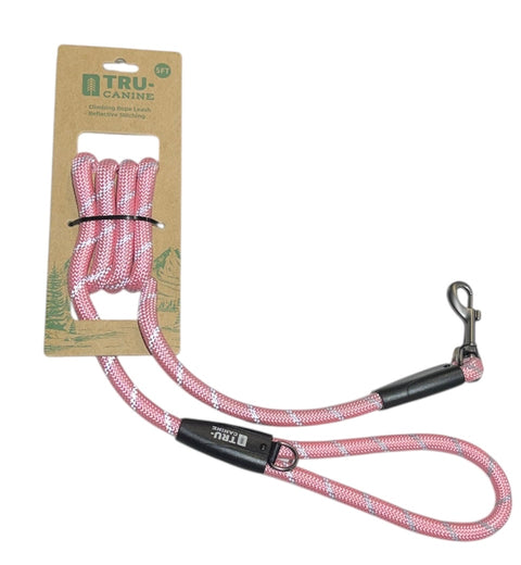 tru canine climbing rope leash reflective stitching 5 f long