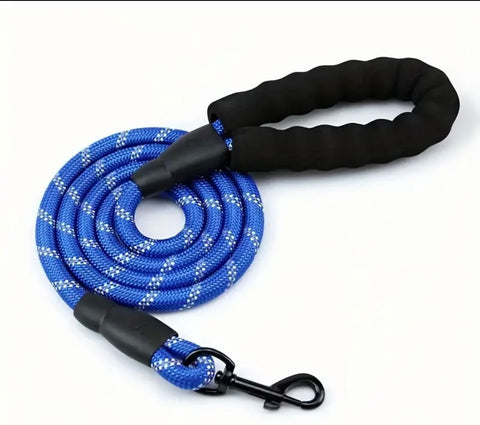 Reflective Dog Leash With Comfortable Padded Handle - Double Heavy Duty Traction Rope For Strong Dogs - Enhance Safety And Control On Walks