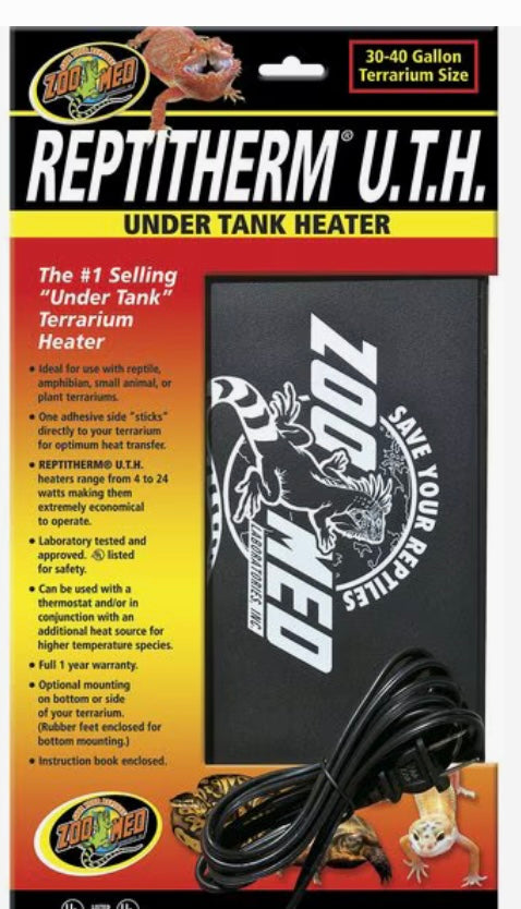 Zoo Med ReptiTherm Under Tank Heater, 30-40 gal Terrarium