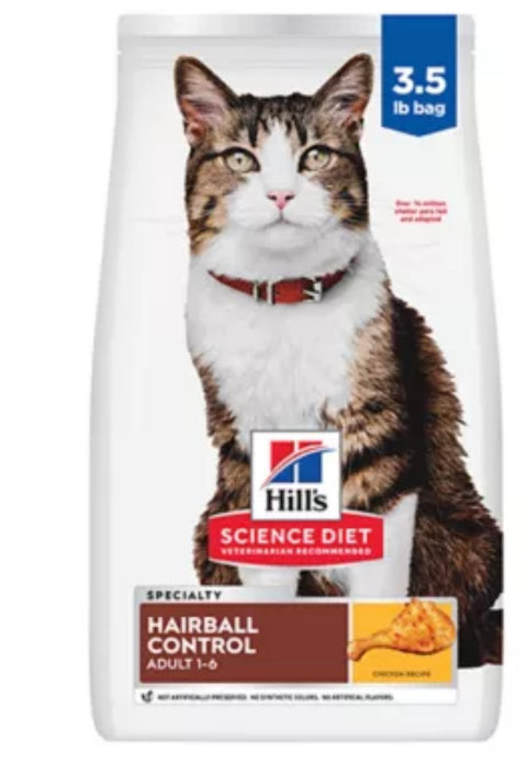 Hill's® Science Diet® Hairball Control Adult Dry Cat Food - Chicken 3.5