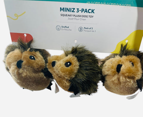 zippy paws 3 pack hedge hog