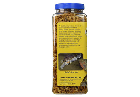 Zoo Med Large Sun-Dried Red Shrimp Aquatic Turtle Food 5 oz.