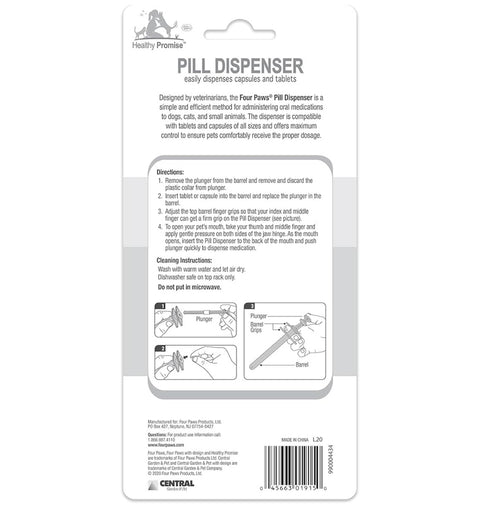 Four Paws Healthy Promise Pet Pill Dispenser Small