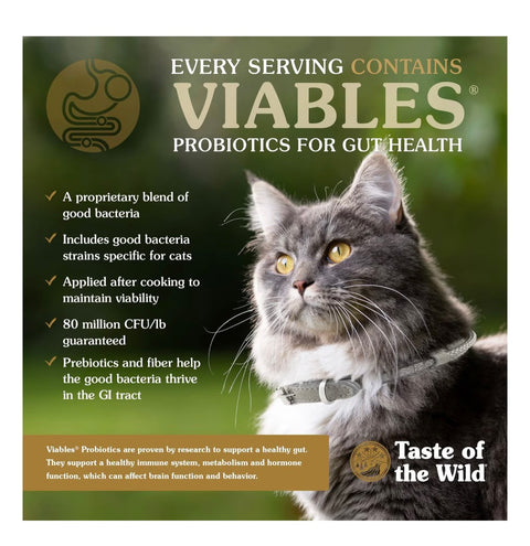 Taste of the Wild Lowland Creek Premium Real Meat Recipe with Roasted Quail & Duck Grain-Free Dry Cat Food 14 lbs