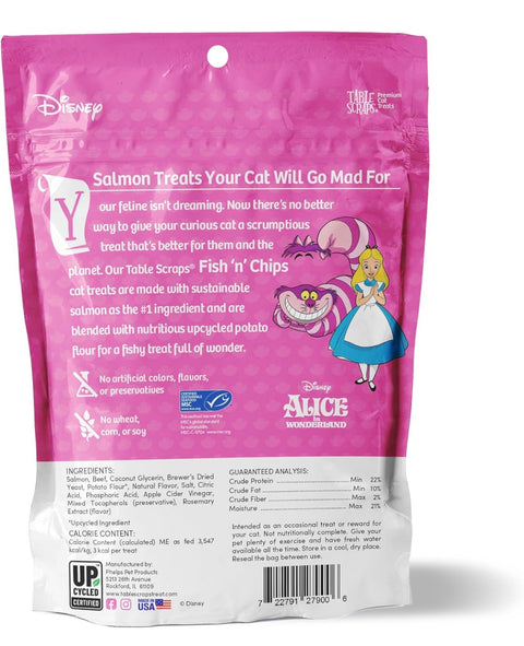 Disney Table Scraps Cheshire Cat Fish 'n' Chips Recipe Cat Treats 3 oz