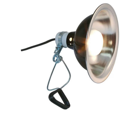 Porcelain Clamp Lamp (Blk UL Listed) 8.5