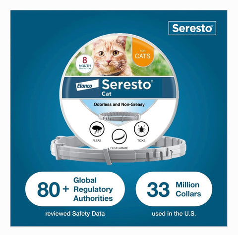 Seresto Flea & Tick Collar for Cats, 1 Collar (8-mos. supply)