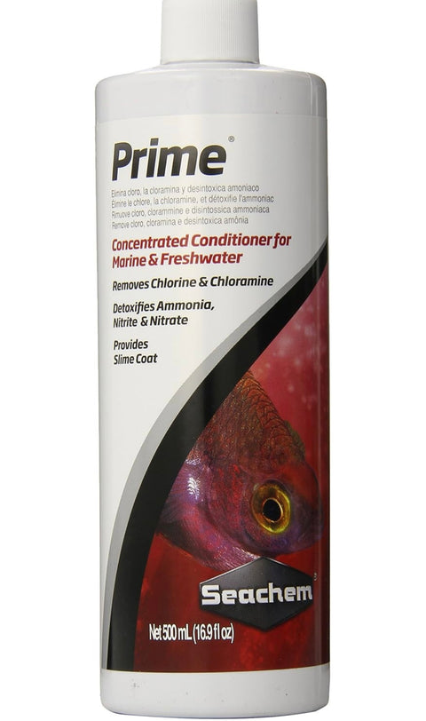 Seachem Prime Fresh and Saltwater Conditioner - Chemical Remover and Detoxifier 16.9 fl. oz