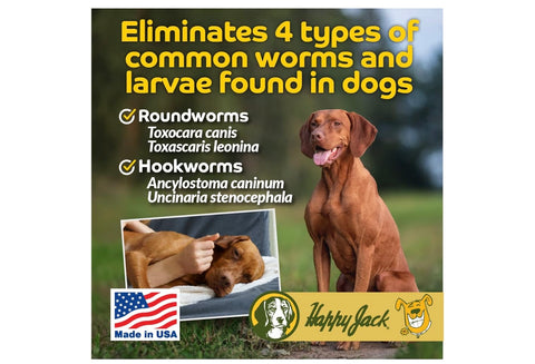Happy Jack Liqui-Vict 2X Liquid Dog Dewormer for Large, Medium & Small Breeds (2 oz), Wormer Removes Roundworms & Hookworms, for Puppies to Seniors to Lactating Moms