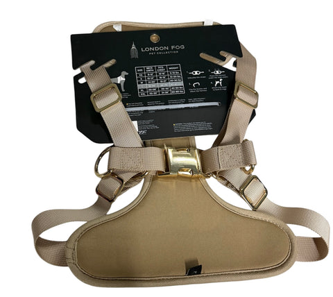 london fog dog harness large size gold color