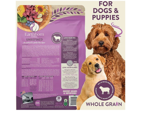Earthborn Holistic Unrefined Roasted Lamb Recipe with Ancient Grains & Superfoods Dry Dog Food (4 Pounds)