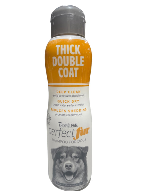 TropiClean Perfect Fur Dog Shampoo for Shedding Control & Deep Conditioning for Breeds with Thick Double Coats | 12 flo oz