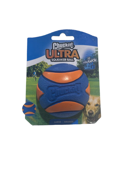 Chuckit! Ultra Ball Dog Toy, Large (3.0 Inch Diameter) Pack of 1, for breeds 60-100 lbs