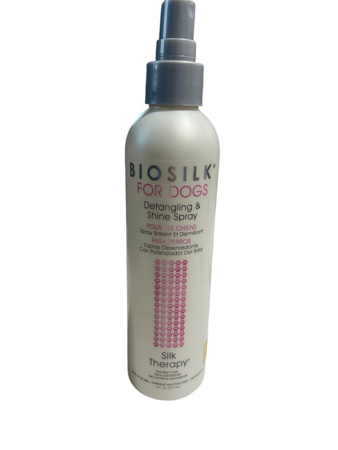 bio silk for dogs detangling shine spray 8 flo oz