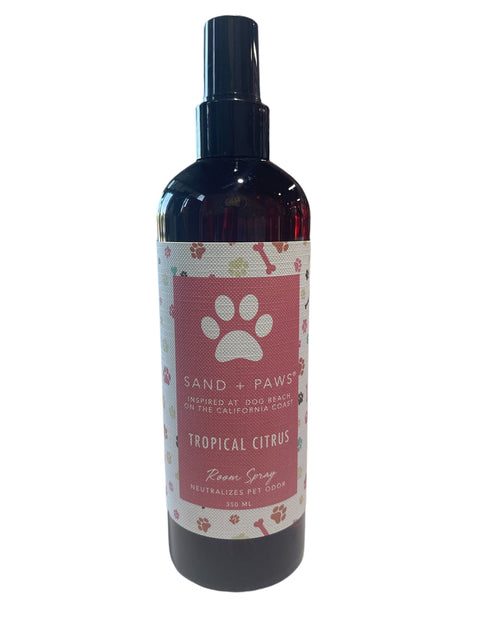 sand and paws tropical citrus room spray neutralizes pet odor 350 ml