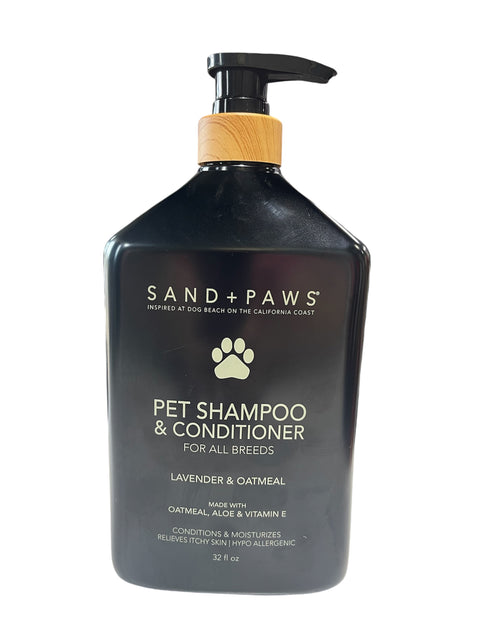 sand and paws pet shampoo and conditioner for all breeds 32 flo