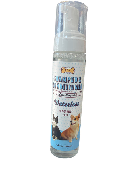 shampoo and conditioner hypoallergenic  water less fragrance free for dogs and cats 8.45 oz