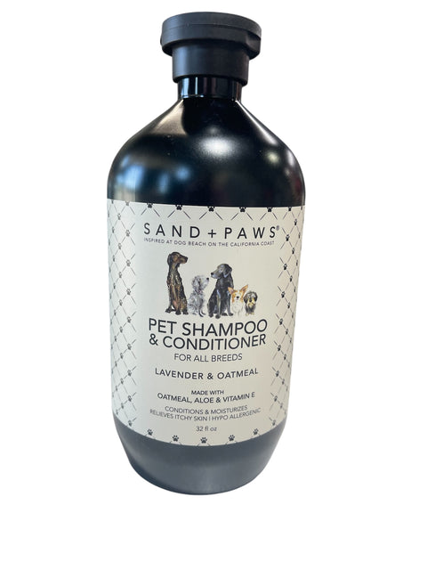 sand and paws pet shampoo and conditioner for all breeds 32flo oz