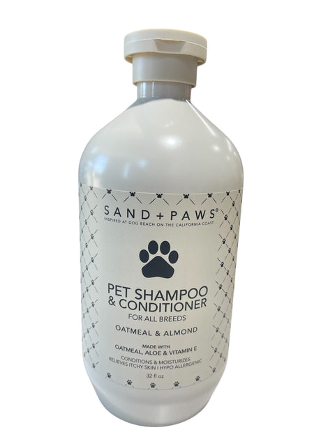 sand and paws pet shampoo and conditioner for all breeds 32 flo oz