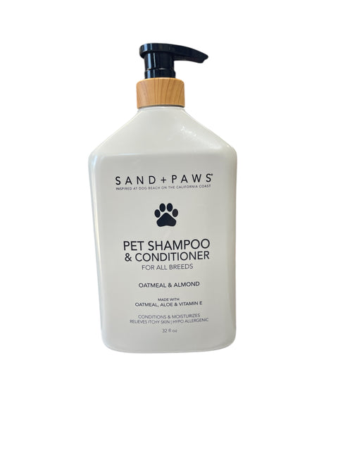 sand and paws pet shampoo and conditioner for all breeds 32 flo oz