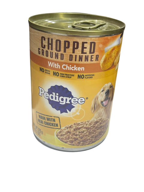 pedigree chopped ground dinner with chicken 13.2 oz