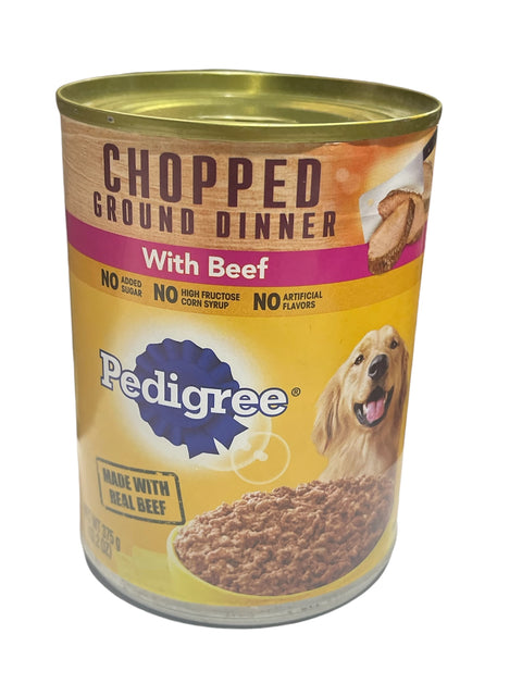 pedigree chopped ground dinner with beef 13.2 oz