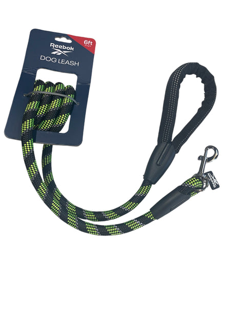 reebok dog leash green and black 6 feet