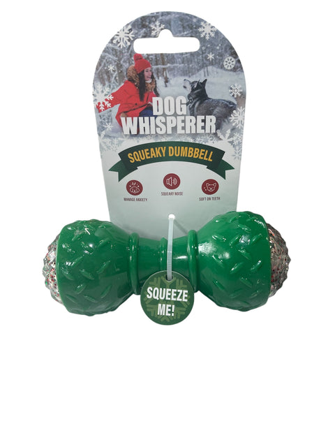 dog whisperer squeaky dumbbell