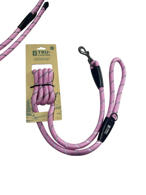 tru canine 6 feet leash pink