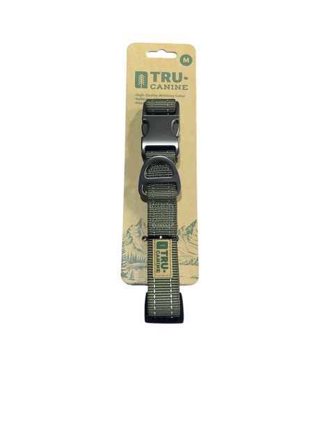 tru canine collar dark green