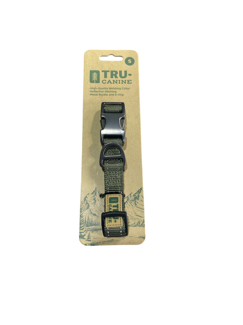 tru canine collar dark green