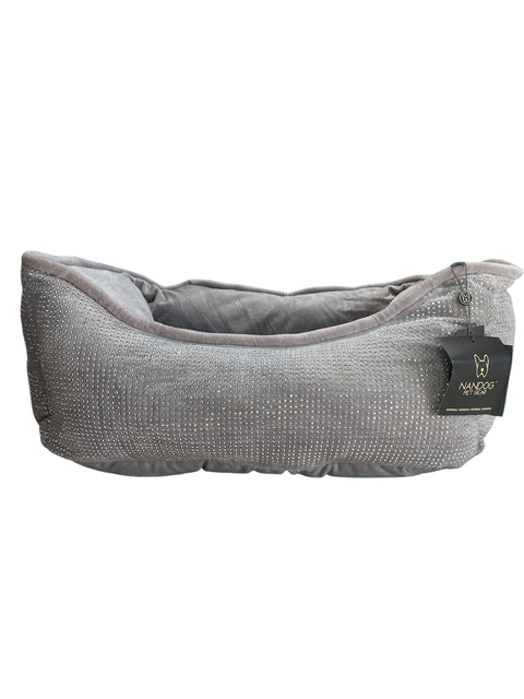 nandog dog bed gray with sparkles