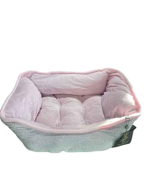 nandog pet bed pink with sparkles