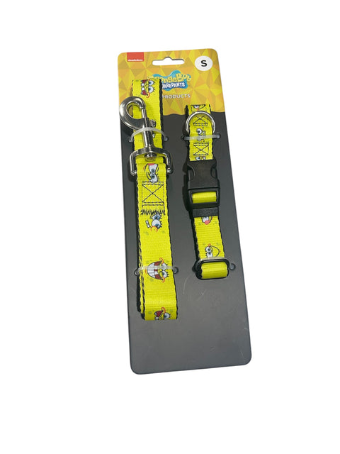 nickelodeon spongebob squarepants collar and leash pack