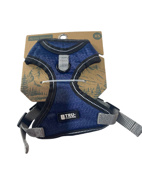 tru canine no pull harness blue